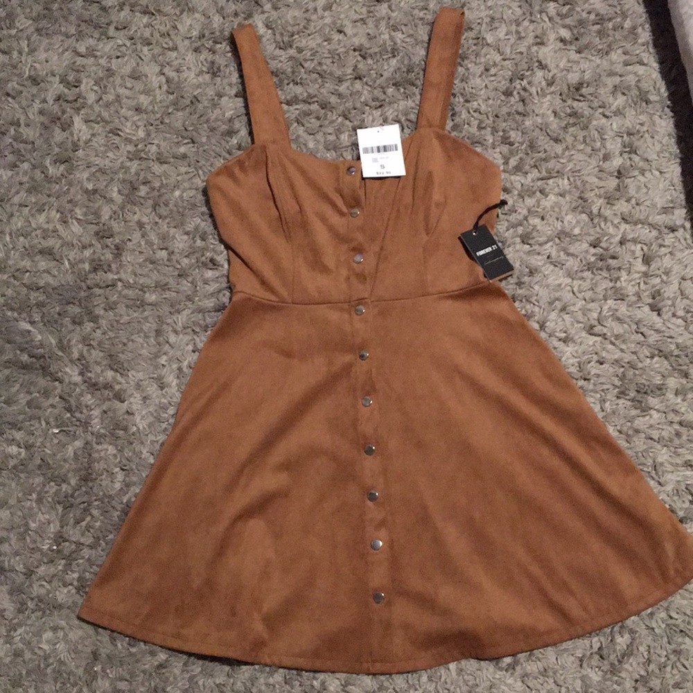 Suede mini dress